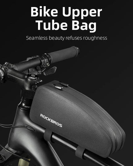 ROCKBROS Bicycle Bag Rainproof Top Front Tube Parcel Big Capacity Nylon Ultralight Portable Doube Zipper Pocket  Bike Accessory