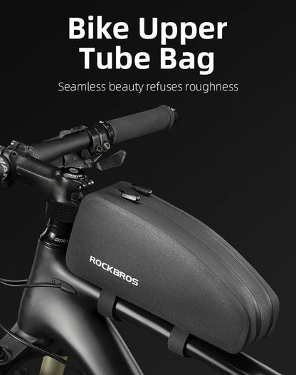 ROCKBROS Bicycle Bag Rainproof Top Front Tube Parcel Big Capacity Nylon Ultralight Portable Doube Zipper Pocket  Bike Accessory