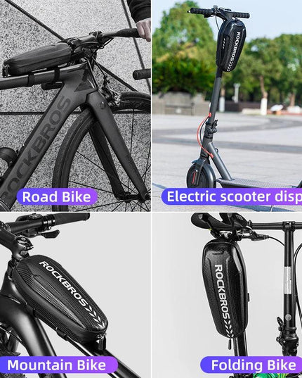 ROCKBROS Hard Shell Front Frame Scooter Hanging Bag Waterproof MTB Road Bike Folding Bag Multifunctional Electric Bicycle Bag