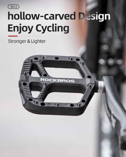 ROCKBROS Ultralight Seal Bearings Bicycle Bike Pedals Cycling Nylon Road bmx Mtb Pedals Flat Platform Bicycle Parts Accessories