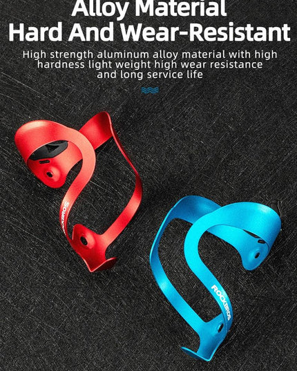 ROCKBROS Bicycle Aluminium Alloy Adjustable Water Bottle Cage Mountain Bike Cycling Bottle Holder Ultralight HandleBar Mount