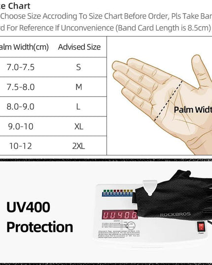 ROCKBROS Cycling Gloves Autumn Spring MTB Bike Gloves SBR Pad Half Finger Bicycle Goves Men Women Breathable Shockproof Gloves