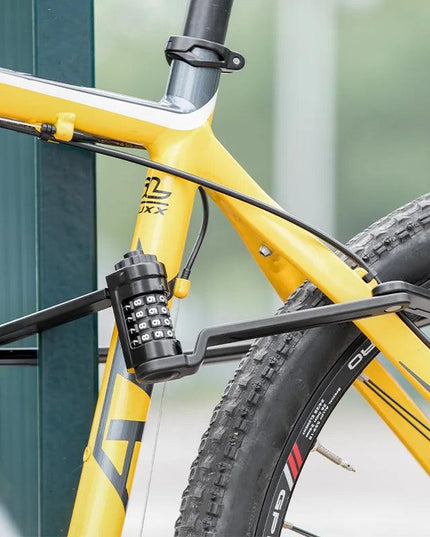 ROCKBROS Bike Lock Zinc Alloy Four-Digit Security Anti-Theft Lock Foldable Password 85CM Lock Door MotorBike Accessories