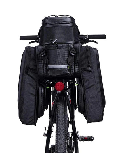 ROCKBROS Bicycle Carrier Bag MTB Bike Rack Bag Trunk Pannier Cycling Multifunctional Large Capacity Travel Bag With Rain Cover