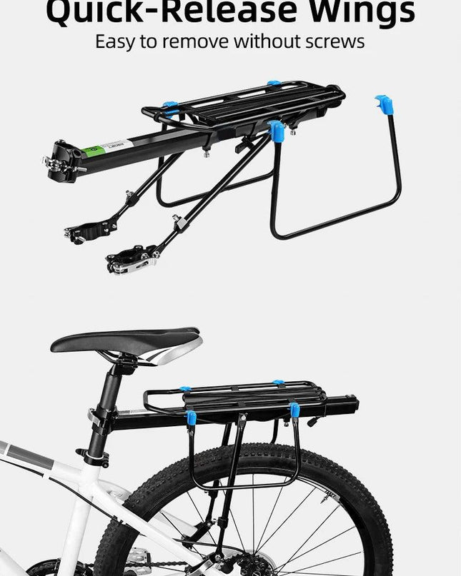 ROCKBROS Bicycle Rack MTB Road Bike Shelf Aluminum Alloy Bike Rack Quick Release Manned Rear Tailstock Bicycle Accessories