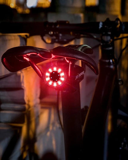 ROCKBROS Bicycle Rear Light USB Charging Safety Warning Cycling Light Colorful Bicycle Tail Light Bike Light Bike Accessories