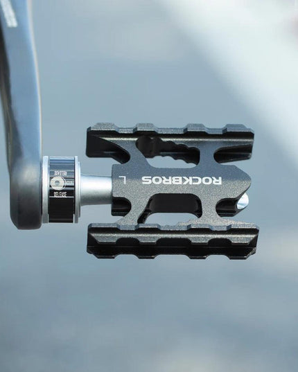 ROCKBROS Bicycle Pedales Mtb Quick Release CNC Rainproof Seal Bearing 8.2cm Widened Non-slip Chrome Molybdenum Bike Road Pedal
