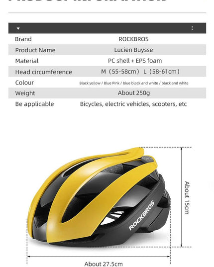ROCKBROS Bicycle Helmet Cycling Ultralight Road Bike Helmet MTB Scooter Helmet Caps Motorcycle Helmet Casco Ciclismo