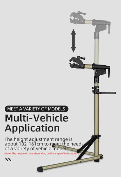 ROCKBROS Bike Repair Stand MTB Road Bicycle Maintenance Rack With Tool Tray Adjustable Foldable Storage Display Bike Work Stand