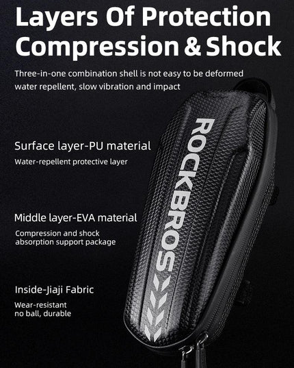 ROCKBROS Hard Shell Front Frame Scooter Hanging Bag Waterproof MTB Road Bike Folding Bag Multifunctional Electric Bicycle Bag