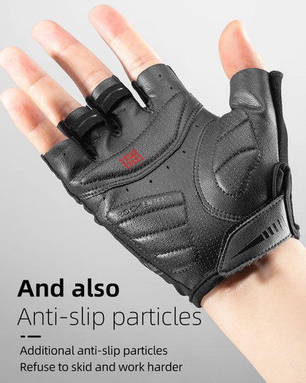 ROCKBROS MTB Road Male Cycling Gloves High Reflective Ant-slip Shockproof Fingerless Gloves For Bicycle Motorcycle Accessories