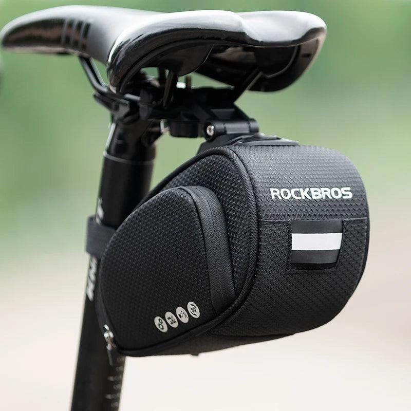 ROCKBROS Rainproof Bicycle Bag Shockproof Bike Saddle Bag For Refletive Rear Large Capatity Seatpost MTB Bike Bag Accessories