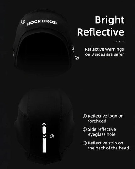 ROCKBROS Cycling Women Men's Cap Balaklava With Glasses Holes Anti-uv High Elasticity Breathable Reflective Bandana Cycling Hat