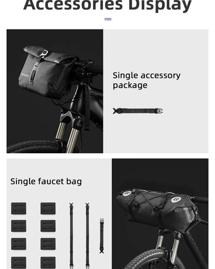 ROCKBROS Bicycle Bag Big Capacity Waterproof Front Tube Cycling Bag MTB Handlebar Bag Front Frame Trunk Pannier Bike Accessories