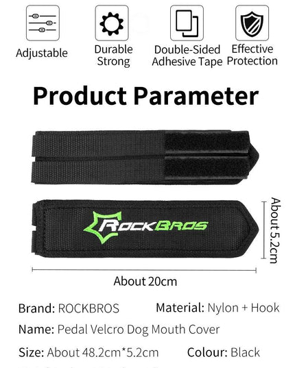 ROCKBROS Bike Pedal Cover Cycling Pedal Foot Strap Ultralight Anti-slip Pedal Belt High Strength Double-side Bicycle Accessories
