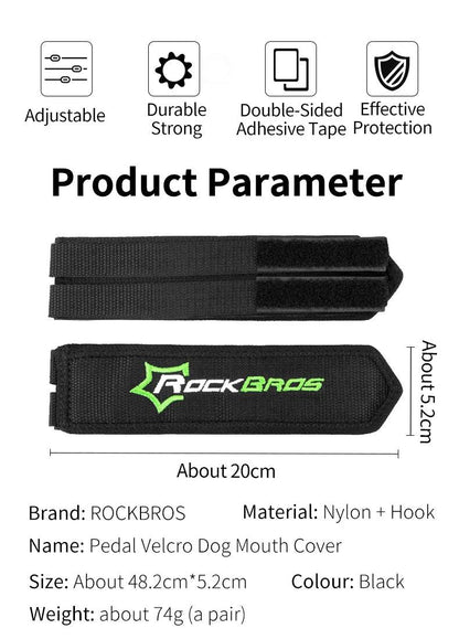 ROCKBROS Bike Pedal Cover Cycling Pedal Foot Strap Ultralight Anti-slip Pedal Belt High Strength Double-side Bicycle Accessories