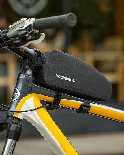 ROCKBROS Bicycle Bag Waterproof Cycling Top Front Tube Frame Bag Large Capacity MTB Road Bicycle Pannier Black Bike Accessories