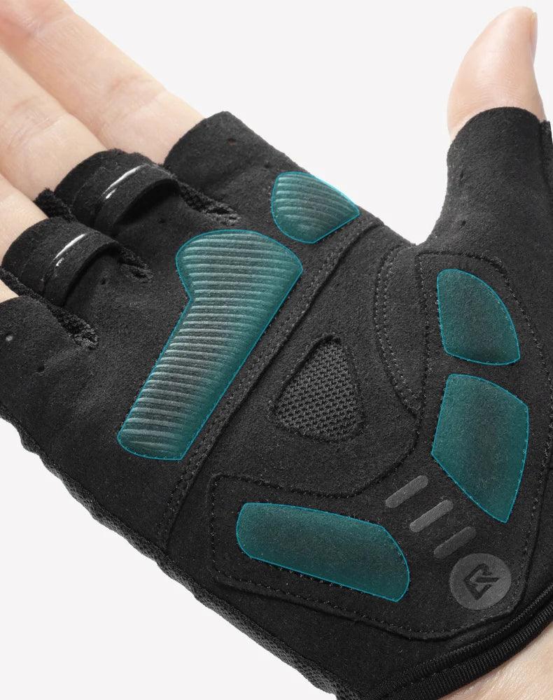 ROCKBROS Summer Cycling Half Finger Gloves Anti-slip Breathable Bicycle Gloves Men Women Anti-sweat Reflective Bike Gloves