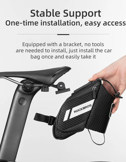 ROCKBROS 1.5L Bicycle Bag Water Repellent Durable Reflective MTB Road Bike With Water Bottle Pocket Bike Bag Accessories