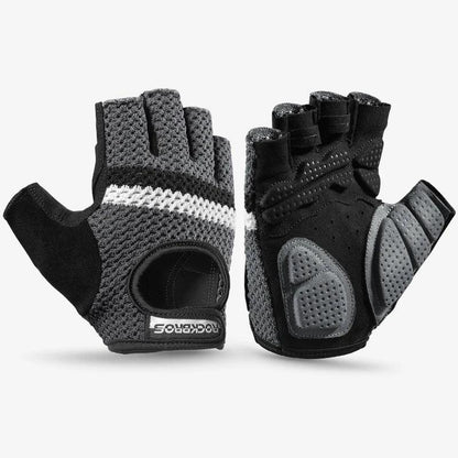 ROCKBROS Women Men's Cycling Gloves Fitness Breatahble SBR Shockproof Fingerless Gloves Moto MTB Bike Gloves Bicycle Accessories