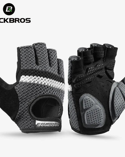 ROCKBROS Women Men's Cycling Gloves Fitness Breatahble SBR Shockproof Fingerless Gloves Moto MTB Bike Gloves Bicycle Accessories