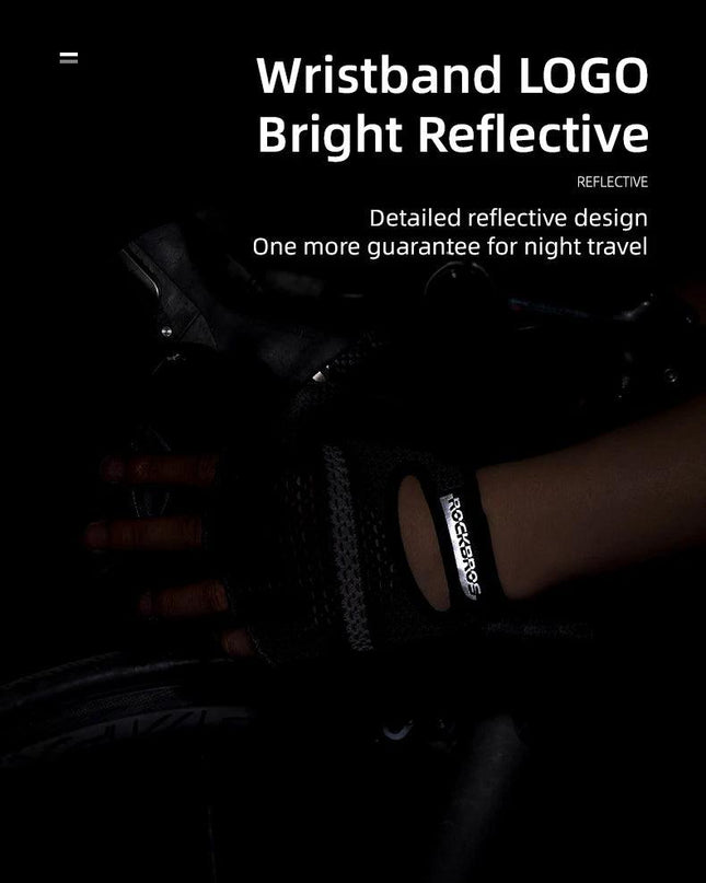 ROCKBROS Women Men's Cycling Gloves Fitness Breatahble SBR Shockproof Fingerless Gloves Moto MTB Bike Gloves Bicycle Accessories
