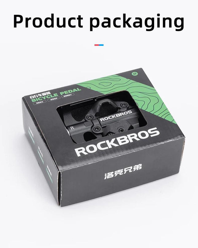 ROCKBROS 2 In 1 Bicycle Lock Pedal With Free Cleat For SPD System MTB Road Aluminum Anti-slip Sealed Bearing Lock Accessories