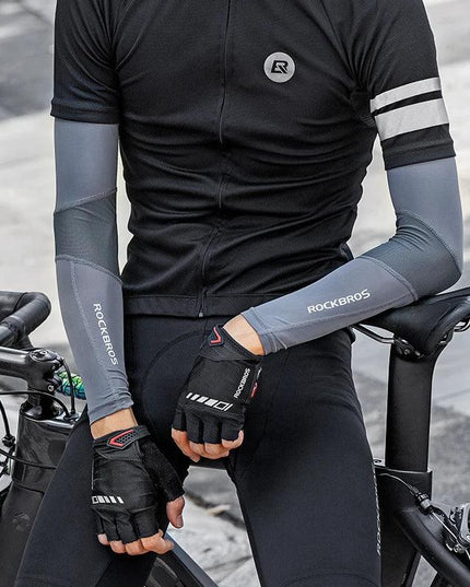ROCKBROS Ice Fabric Running Camping Arm Warmers Basketball Sleeve Running Arm Sleeve Cycling Sleeves Summer Sports Safety Gear
