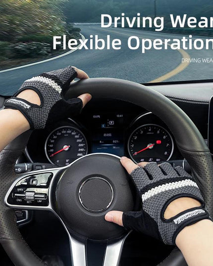 ROCKBROS Women Men's Cycling Gloves Fitness Breatahble SBR Shockproof Fingerless Gloves Moto MTB Bike Gloves Bicycle Accessories