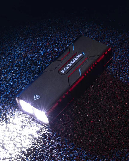 ROCKBROS 2T6 LED Bicycle Light 10W 10000 mAh Bike Front Lamp Flashlight Cycling Equipment MTB Headlight Super Bright Flashlight