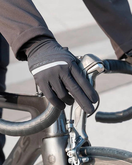 ROCKBROS Cycling Men's Gloves Spring Autumn Bike Cycling Gloves Sports Shockproof Breathable MTB Mountain Bike Gloves Motorcycle
