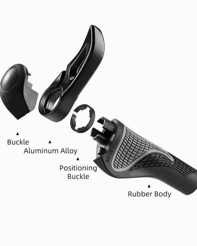 ROCKBROS MTB Bicycle Grips Horns Shofar Vice Handlebar Grips Cycling Shockproof Dust-proof Bike Grips Rubber Bilateral Locked