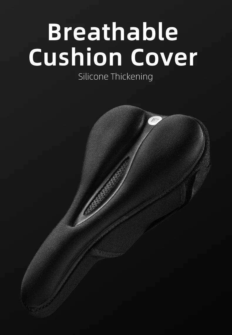 ROCKBROS Silicone Bicycle Saddle Hollow Breathable MTB Bike Seat Cushion Cover Mat Silica gel Saddle Cycling Accessories Part