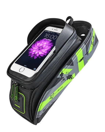 ROCKBROS Bicycle Bag MTB Road Bike Bag Rainproof Touch Screen Cycling Front Tube Frame Bag 5.8/6.0 Phone Case Bike Accessories