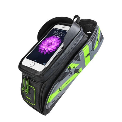 ROCKBROS Bicycle Bag MTB Road Bike Bag Rainproof Touch Screen Cycling Front Tube Frame Bag 5.8/6.0 Phone Case Bike Accessories