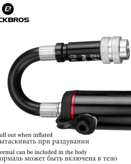ROCKBROS Bike Bicycle Pump Aluminum Alloy 150PSI/260PSI High Pressure Mini Air Pump For Bike Cycling Tire Inflator MTB