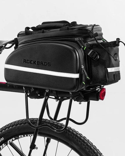 ROCKBROS Bicycle Carrier Bag MTB Bike Rack Bag Trunk Pannier Cycling Multifunctional Large Capacity Travel Bag With Rain Cover