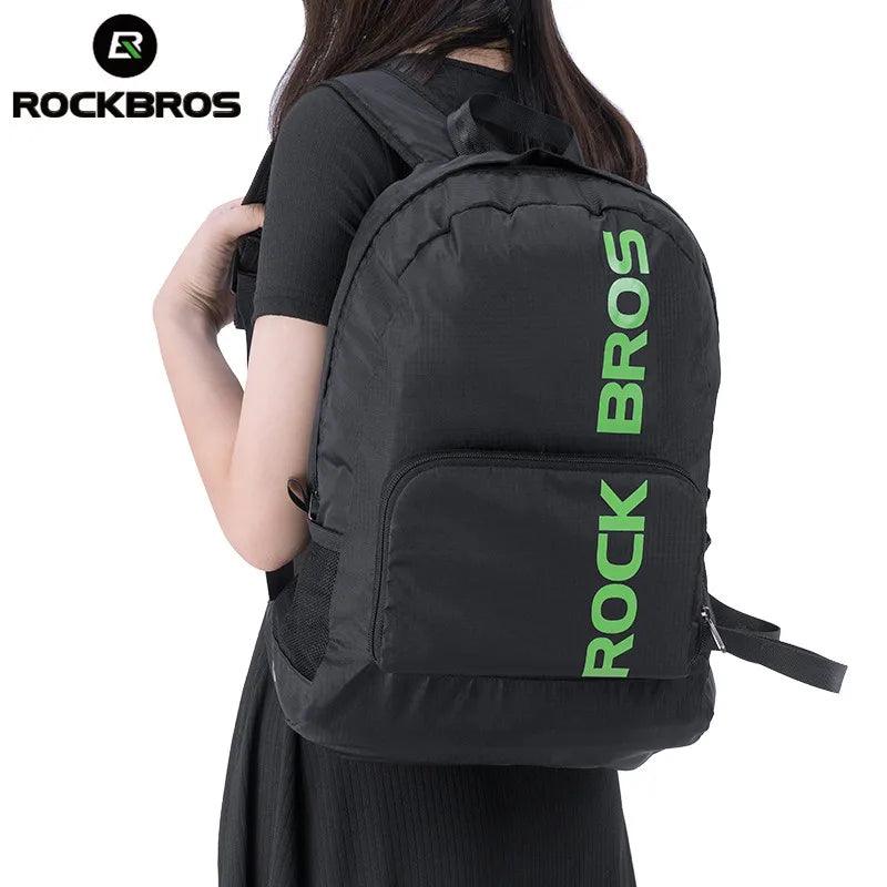 ROCKBROS Portable Sports Backpack Rainproof Foldable Bags Hiking Camping Cycling Bicycle Bike Bags Men Women Package Travel Bag