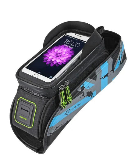 ROCKBROS Bicycle Bag MTB Road Bike Bag Rainproof Touch Screen Cycling Front Tube Frame Bag 5.8/6.0 Phone Case Bike Accessories
