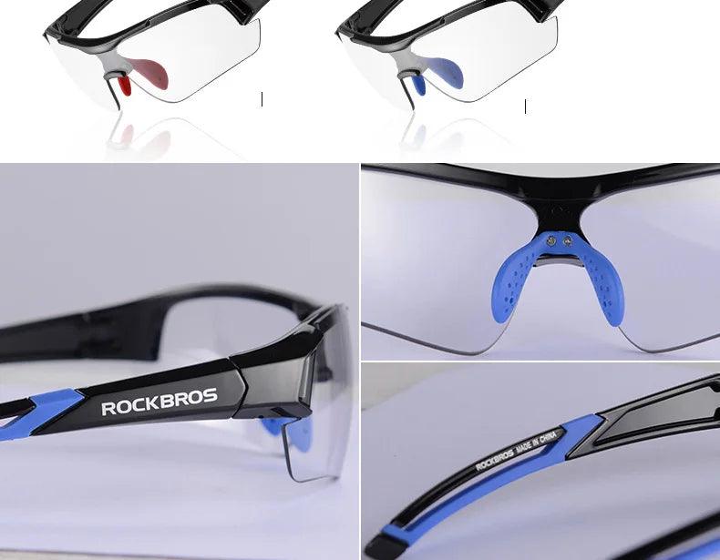 ROCKBROS Photochromic Cycling Sunglasses Bike Glasses Eyewear UV400 MTB Road Bicycle Goggles Women Men Outdoor Sports Fishing