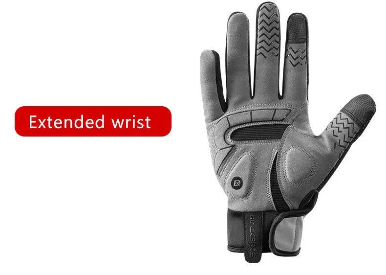 ROCKBROS Touch Screen Cycling Gloves Autumn Winter Thermal Windproof Bicycle Gloves Keep Warm Thick Sport Glove Bike Accessories