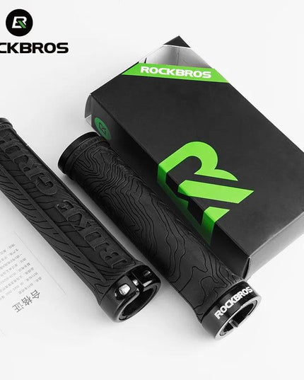 ROCKBROS TPR Rubber Bike Grips Bicycle Handlebar Mtb Grips Soft 3D Anti-skid Lock On Handle Bar Cycling Parts Bike Accessories
