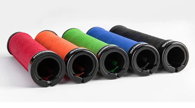 ROCKBROS TPR Rubber Bike Grips Bicycle Handlebar Mtb Grips Soft 3D Anti-skid Lock On Handle Bar Cycling Parts Bike Accessories