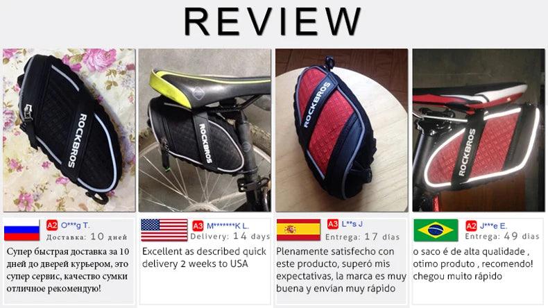 ROCKBROS Bike Bag 3D Shell Rainproof Saddle Bag Reflective Bicycle Bag Shockproof Cycling Rear Seatpost Bag MTB Bike Accessories