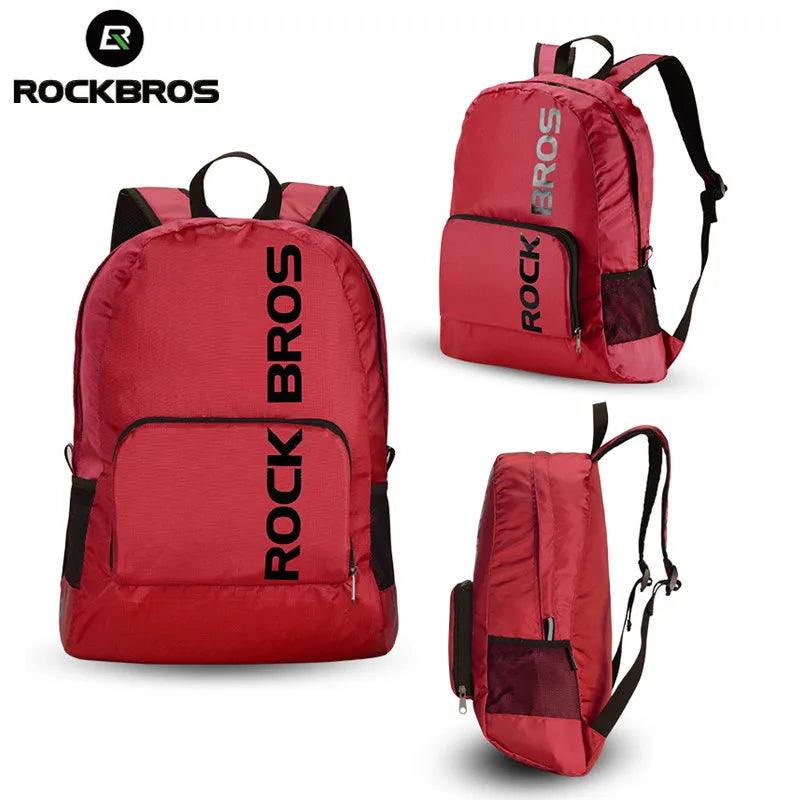 ROCKBROS Portable Sports Backpack Rainproof Foldable Bags Hiking Camping Cycling Bicycle Bike Bags Men Women Package Travel Bag