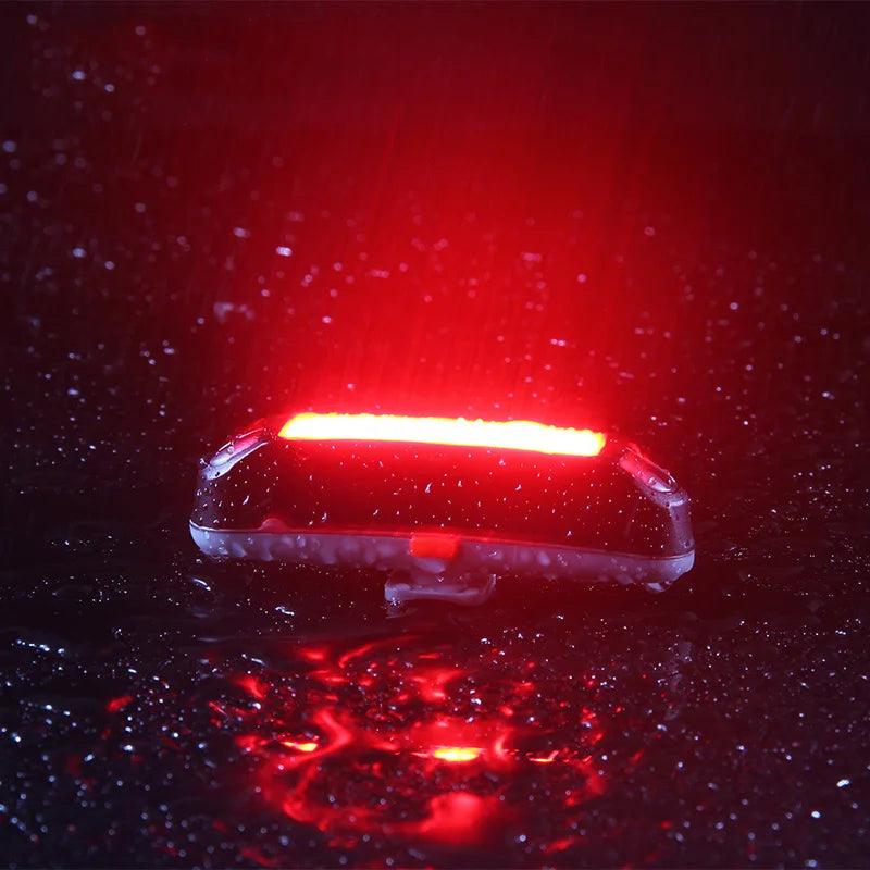 ROCKBROS Bicycle Light Waterproof Bike Taillight LED USB Rechargable Safety Back Light Riding Warning Saddle Bike Rear Light