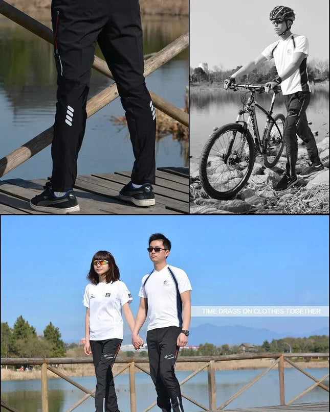 ROCKBROS Bike Cycling Pants Men Women Sport Breathable Summer Reflective Pants Riding  Bicycle Bike Fishing Fitness Trousers