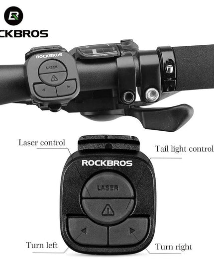 ROCKBROS Bike Tail Light USB Rechargeable Wireless Waterproof MTB Safety Intelligent Remote Control Turn Sign Bicycle Light Lamp