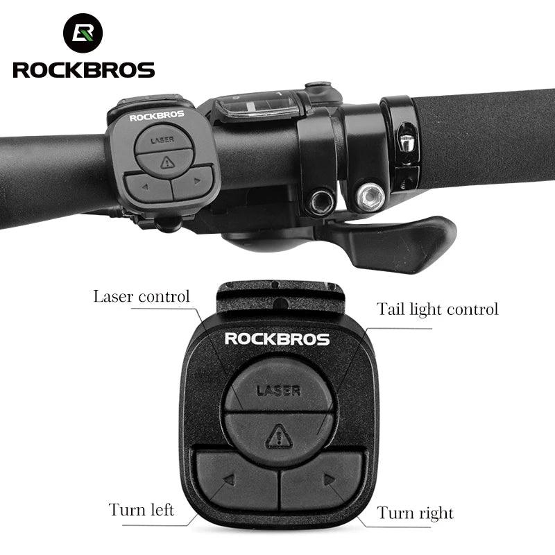 ROCKBROS Bike Tail Light USB Rechargeable Wireless Waterproof MTB Safety Intelligent Remote Control Turn Sign Bicycle Light Lamp