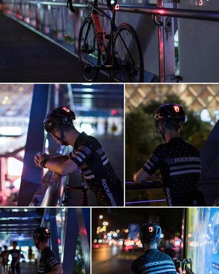 ROCKBROS  Mni Bike Light Waterproof USB Rechargeable Helmet Taillight Lantern For Bicycle LED Safety Night Riding Tail Light